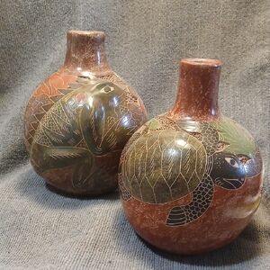 Handcrafted  "Roger Calero"  Nicaraguan Pottery Vessels